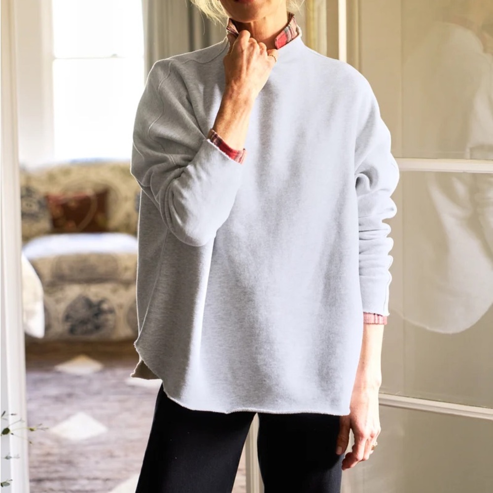 Frank & Eileen Caplet Effie Long Sleeve Funnel Neck Triple Fleece Sweatshirt